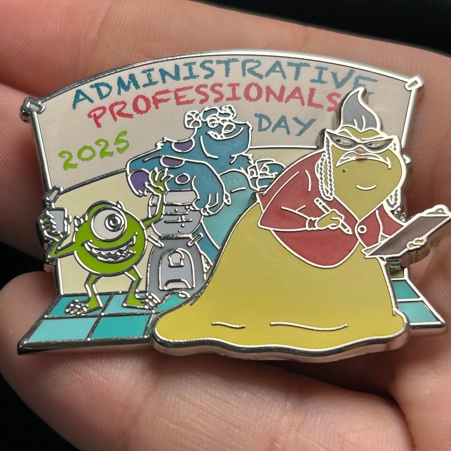 2025 - Roz, Sully, and Mike Wazowski - Administrative Professionals Day - LR - Pin