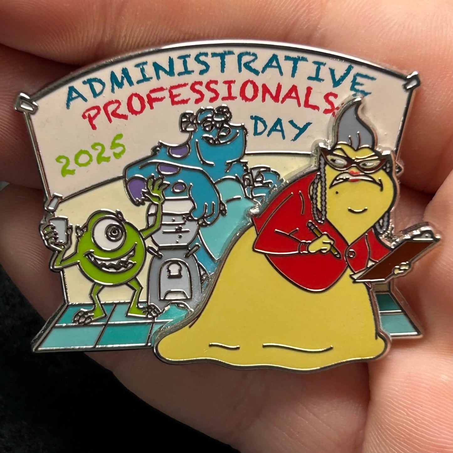 2025 - Roz, Sully, and Mike Wazowski - Administrative Professionals Day - LR - Pin