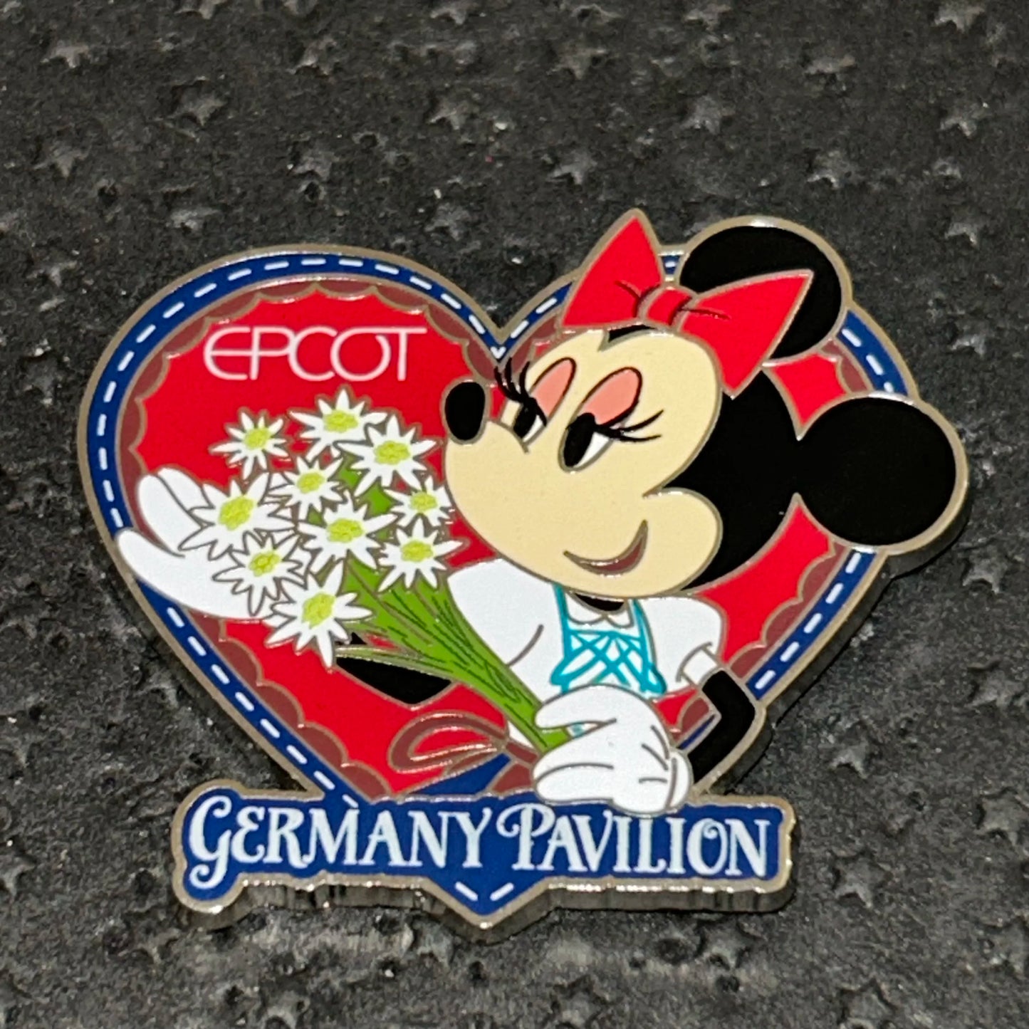 2024 - Minnie Mouse with Flowers - Germany Pavilion - EPCOT - Disney Pin