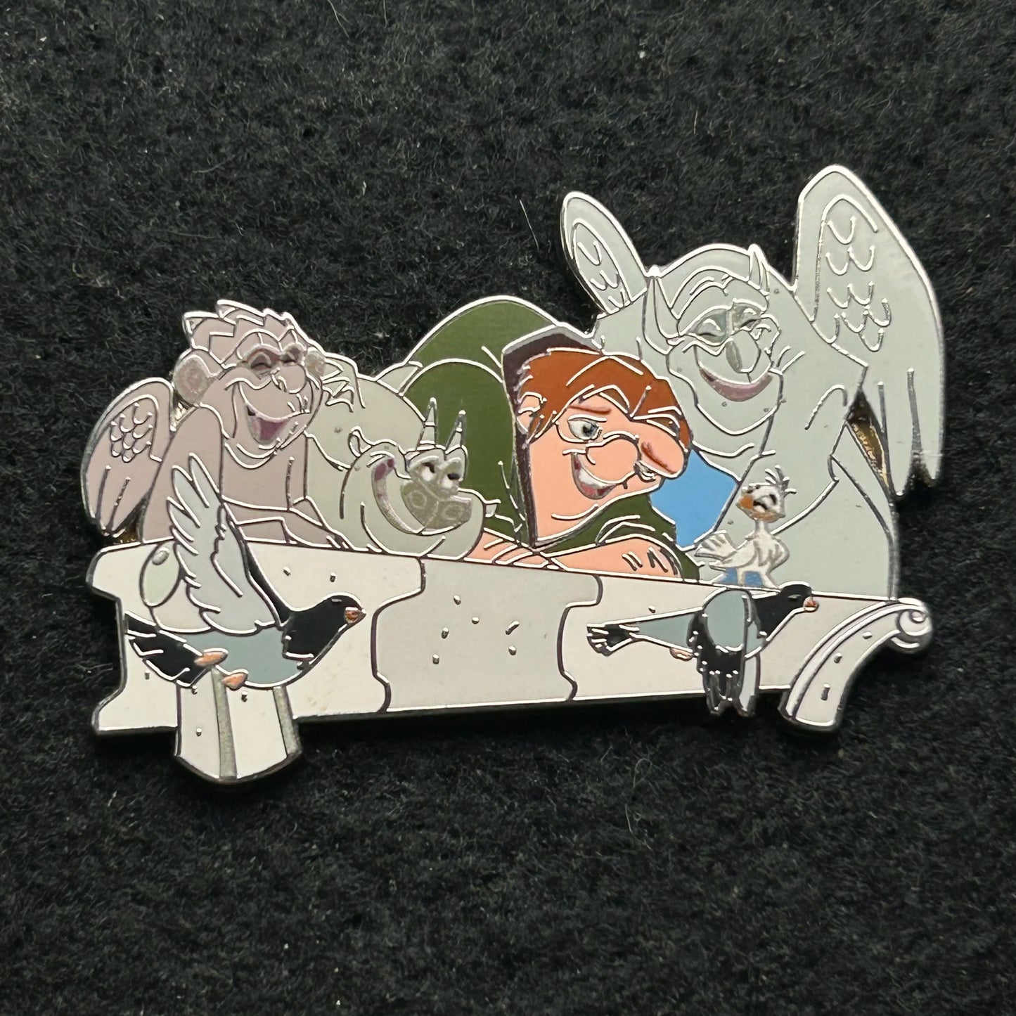 2024 - Quasimodo with Gargoyles and Bird - Disney Pin
