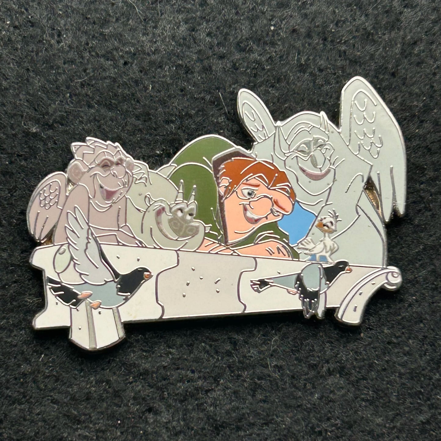 2024 - Quasimodo with Gargoyles and Bird - Disney Pin
