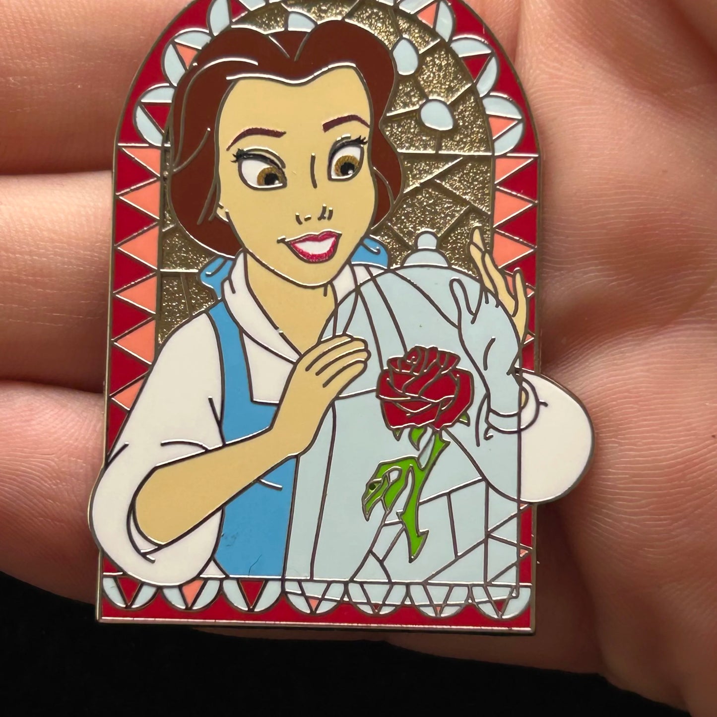2025 - Belle - In Window - With Rose in Glass - Beauty and the Beast - Disney Pin