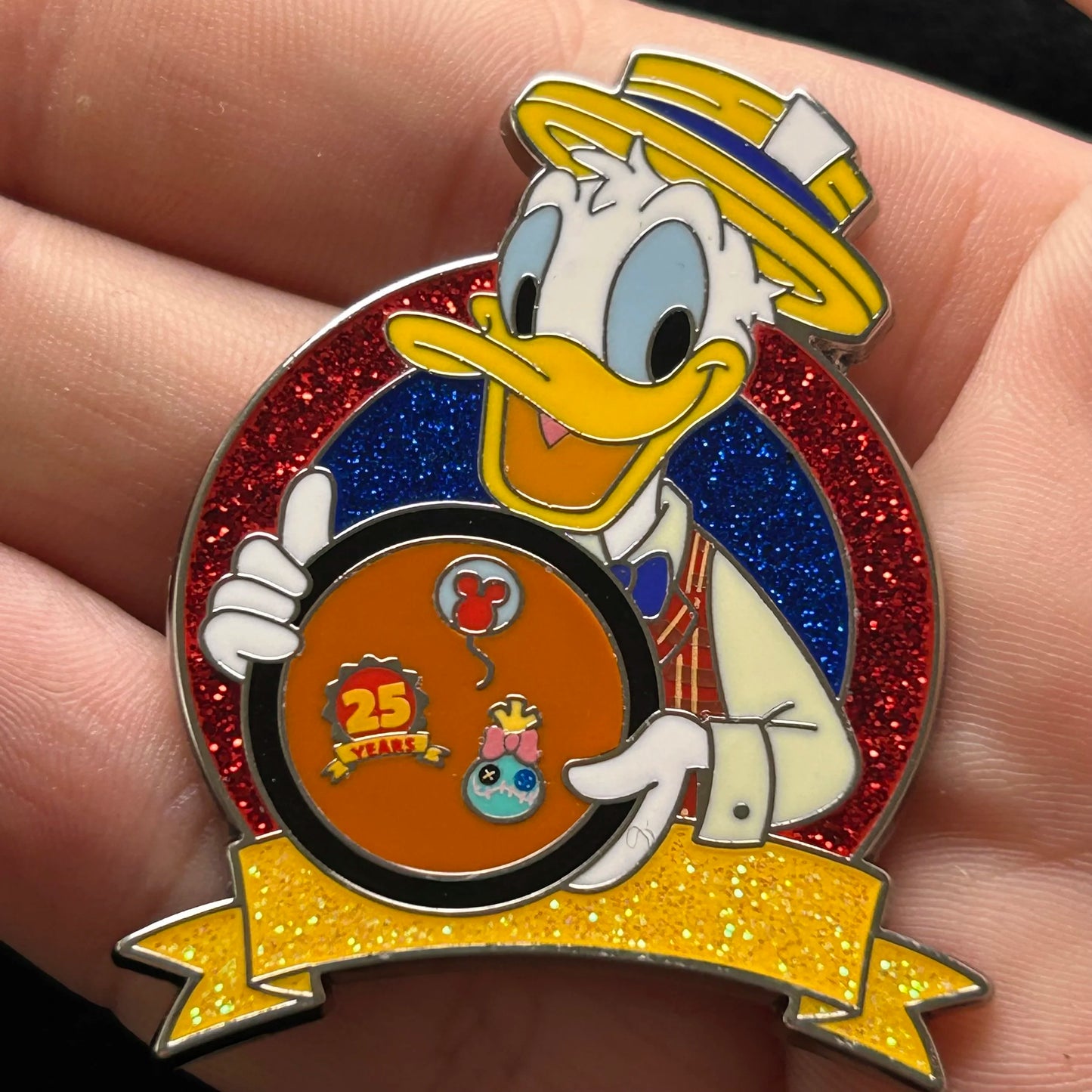 2025 - Donald Duck - Pin Trading - 25 Years - Logo - Disney Pin