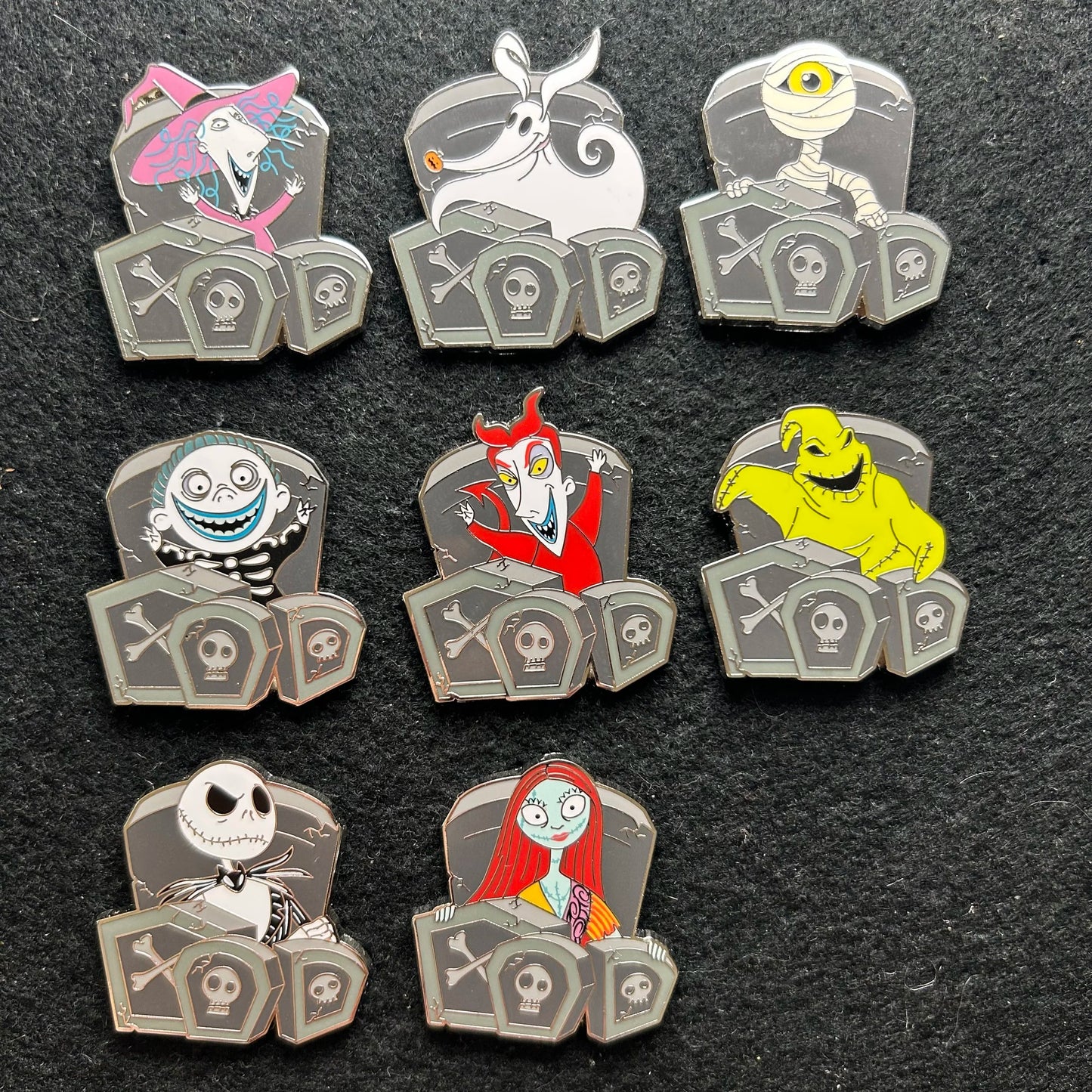 2024 - Full Set - NBC - Gravestone - 8 Disney Pin