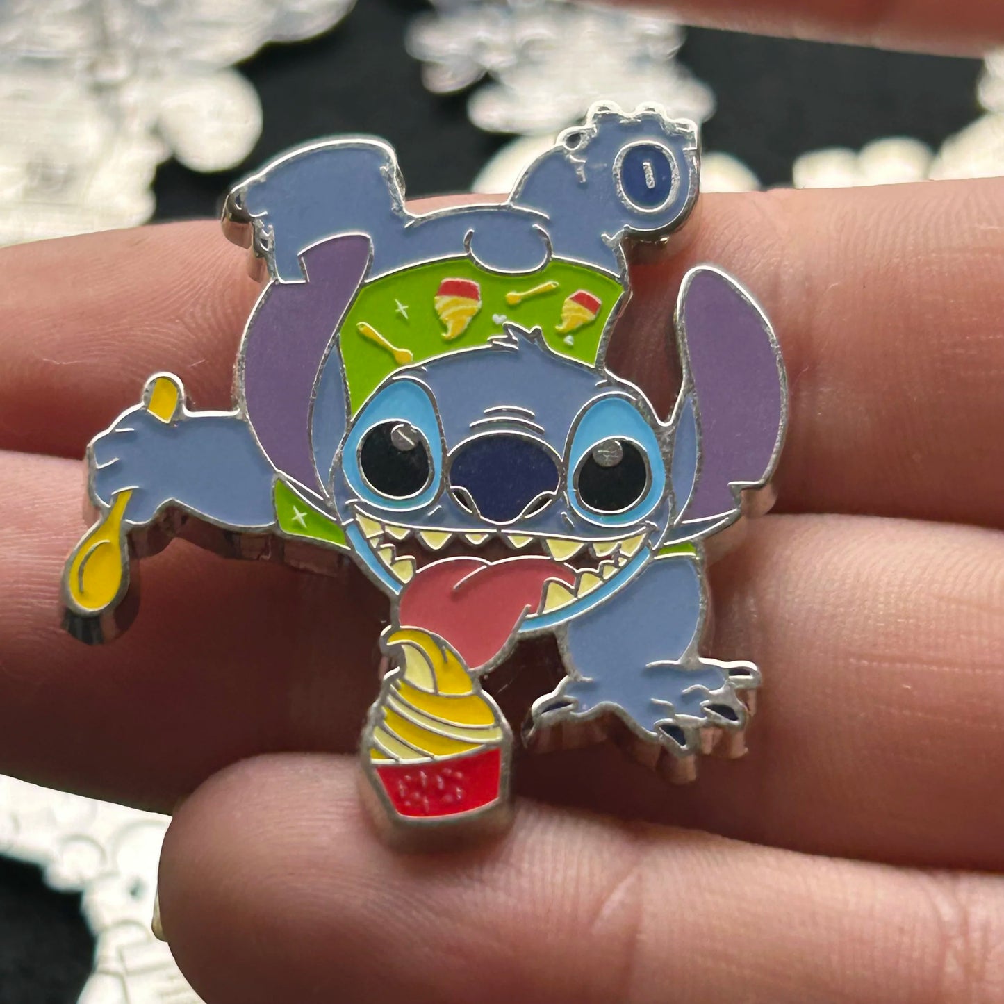 2024 - Full Set - Angel and Stitch - Snack Attack - Mystery Series - 16 Disney Pins