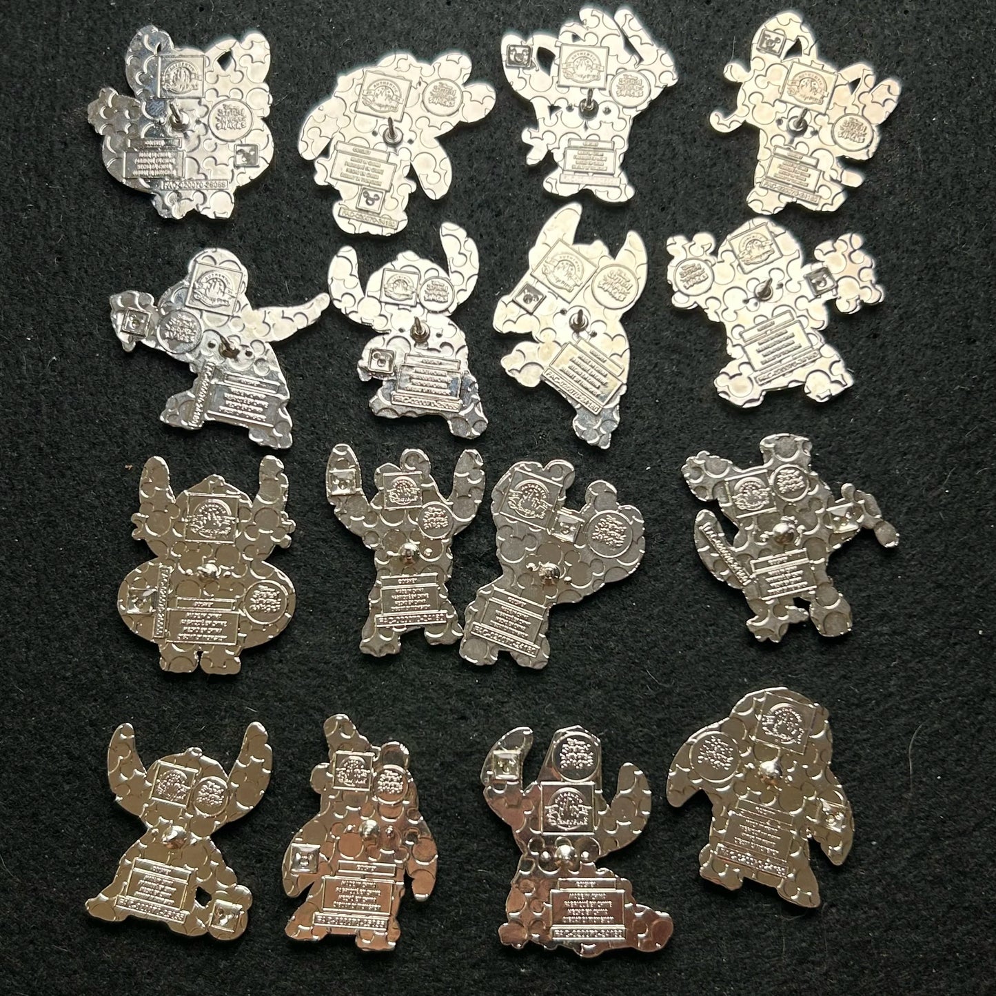 2024 - Full Set - Angel and Stitch - Snack Attack - Mystery Series - 16 Disney Pins