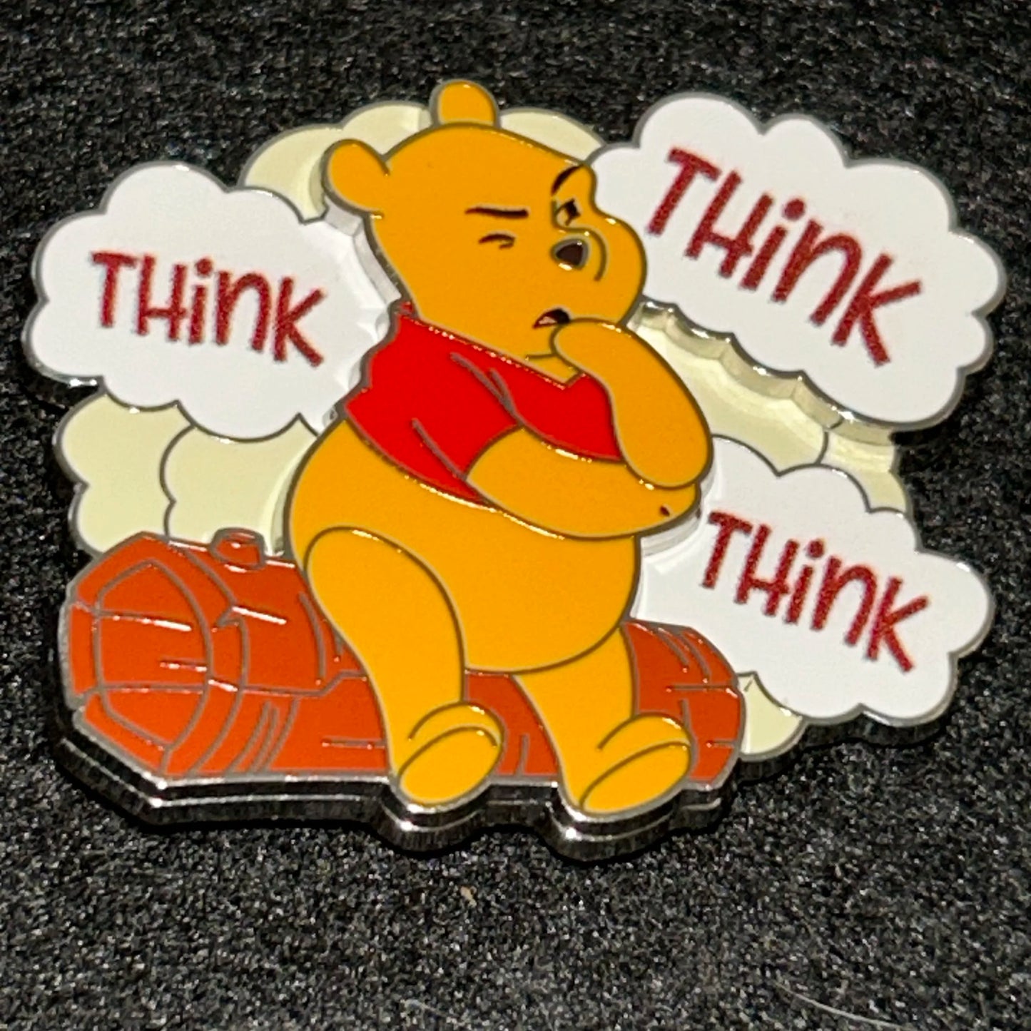 2025 - Winnie The Pooh - Sitting On Log - Think Think Think - Disney Pin on Pin