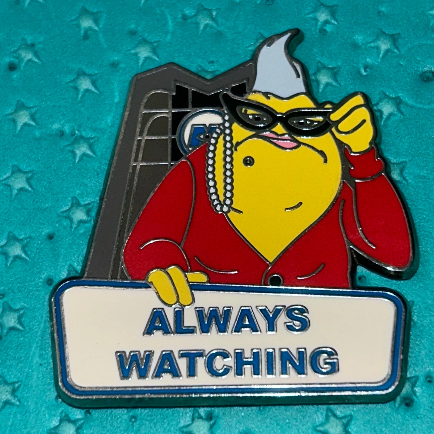 2016 Always Watching Raz at Window Pin