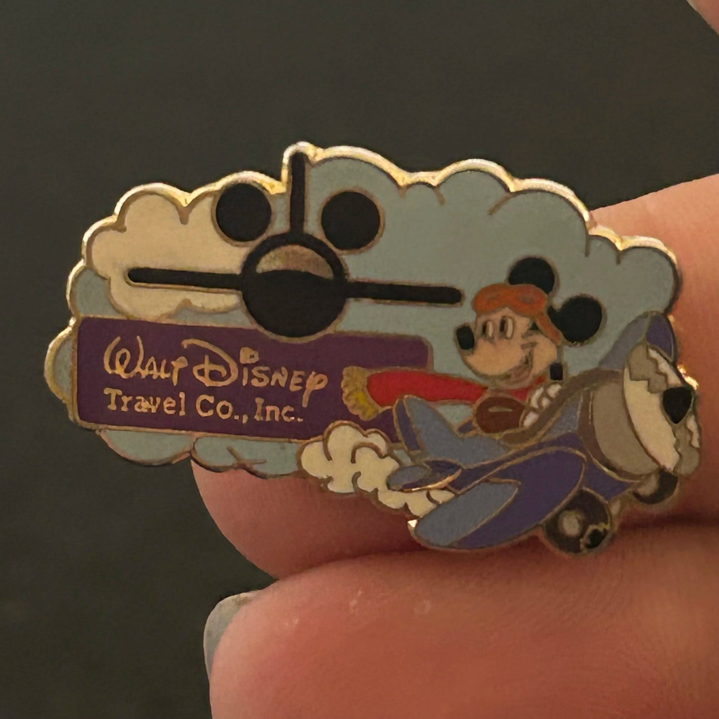Vintage - Mickey Mouse - Pilot - Walt Disney World Travel Company - Disney Pin