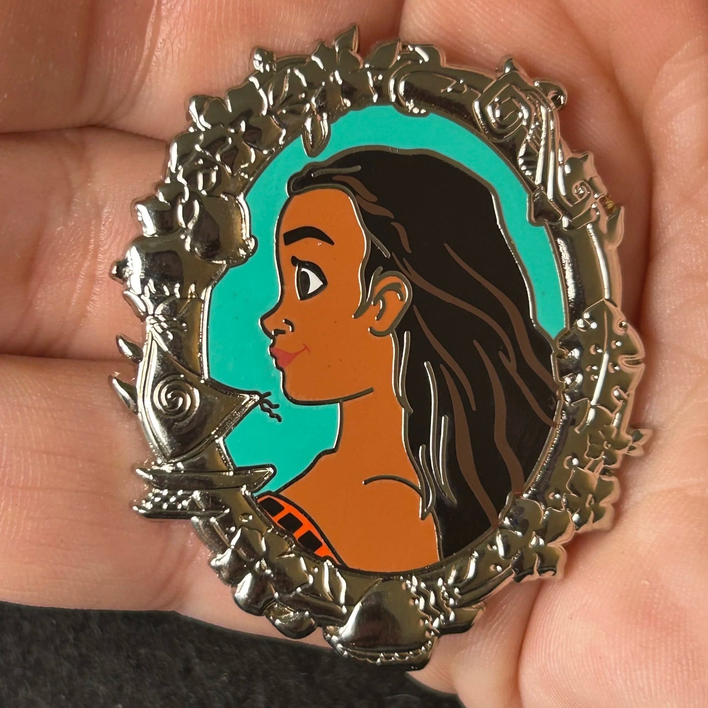 2024 - Moana - Side Profile - Silver Portrait - Princess Series - Disney Pin