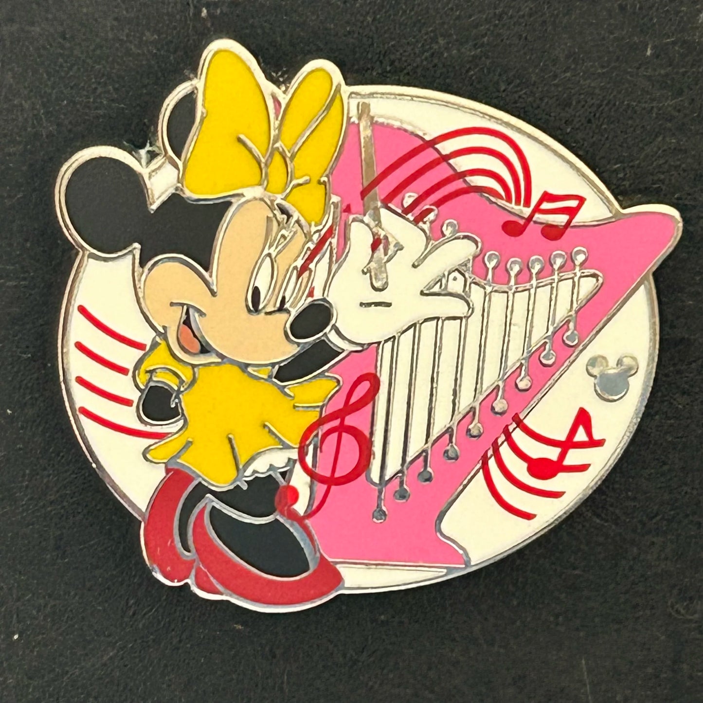 2019 - Minnie Mouse - Playing Harp - Hidden Mickey - Disney Pin