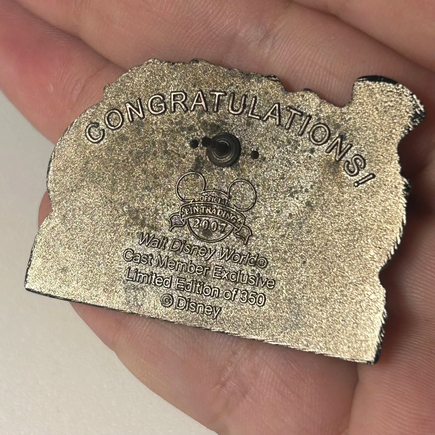2007 - Jiminy Cricket - Environmental Excellence Award - LE 350 - Cast Exclusive - Disney Pin **This Pin Has Been Heavily Weathered