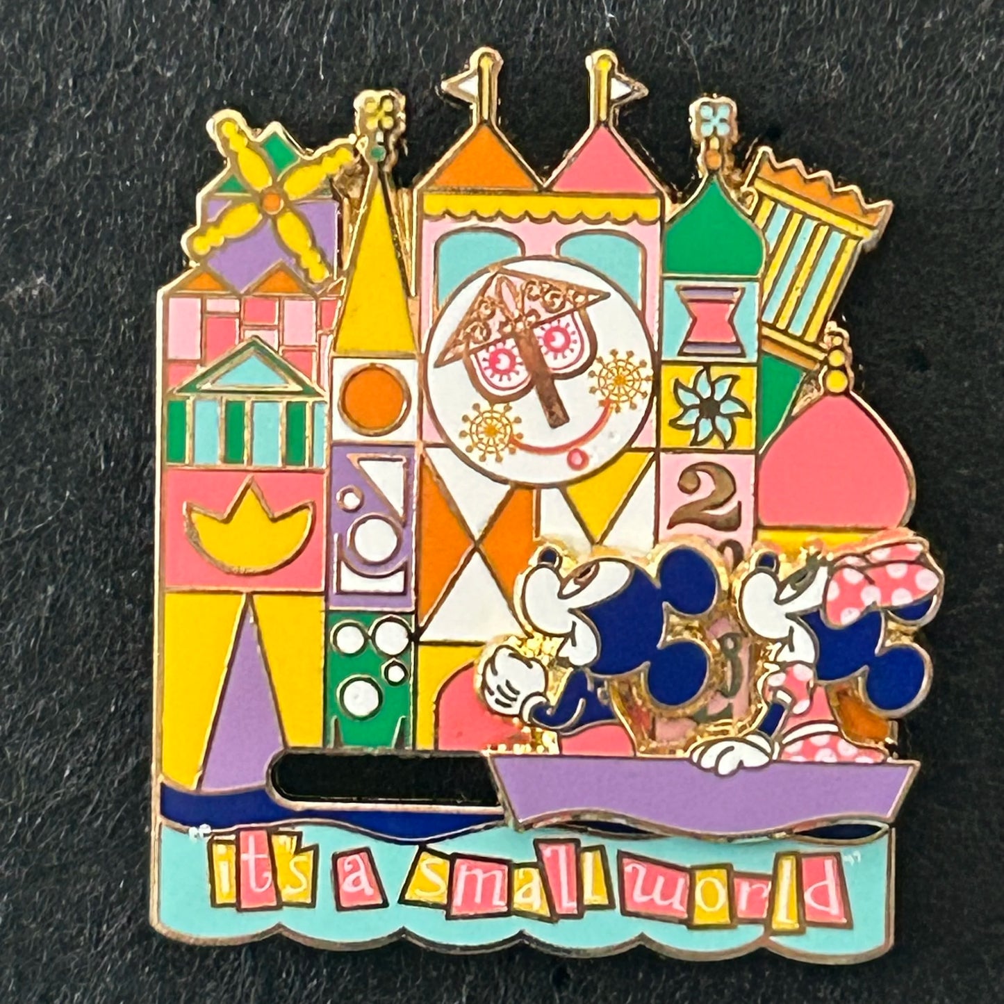 2023 - Mickey and Minnie - It’s A Small World - Slider Boat - Disney Pin