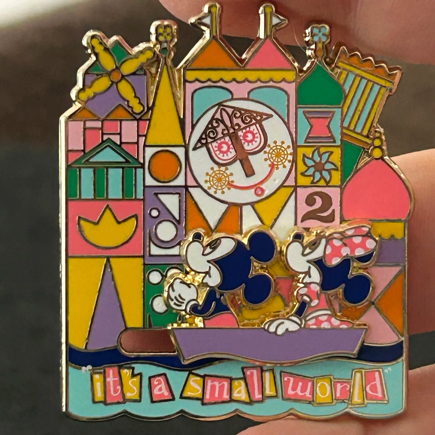 2023 - Mickey and Minnie - It’s A Small World - Slider Boat - Disney Pin
