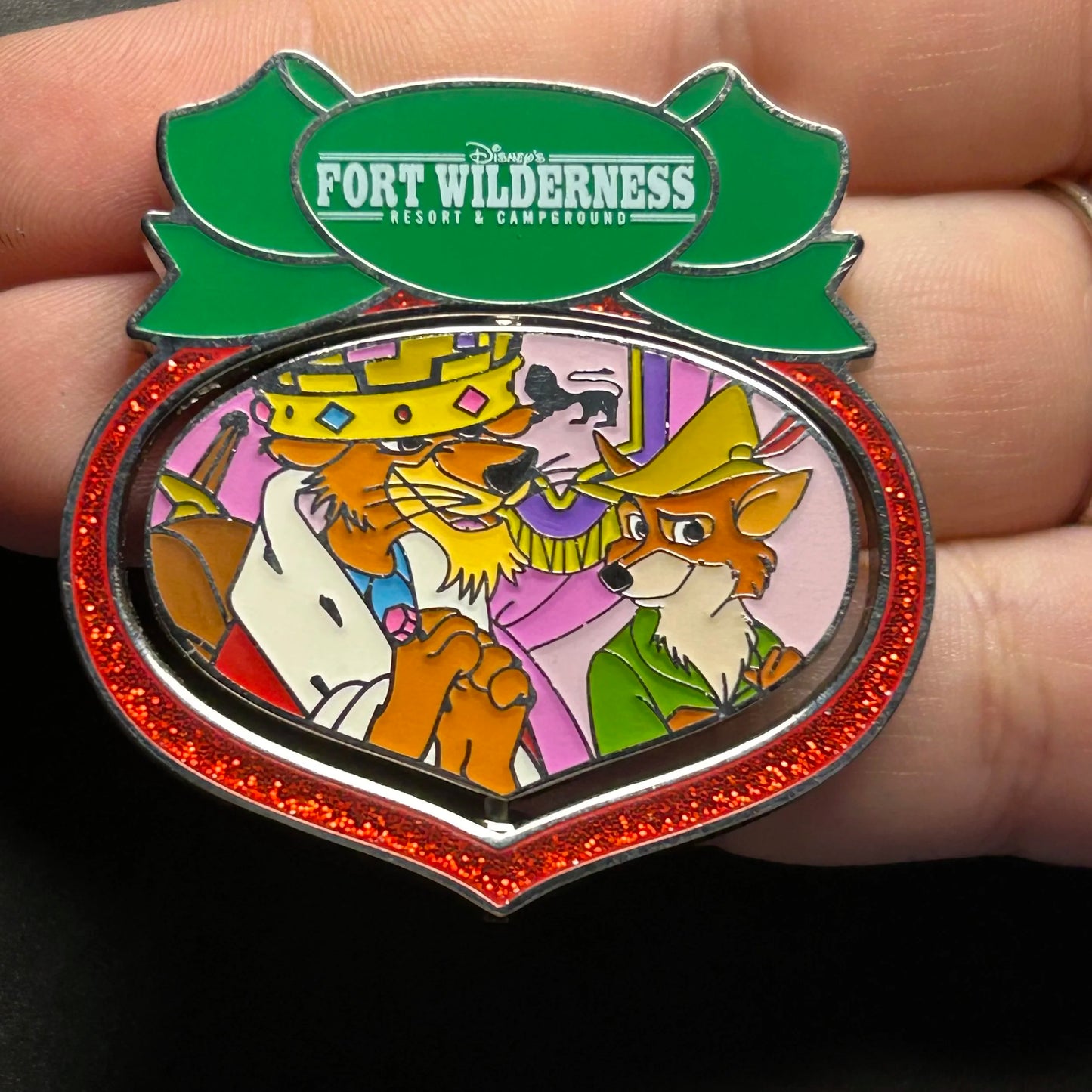 2022 - Robin Hood and Prince John - Fort Wilderness - Christmas Spinner - Disney Pin