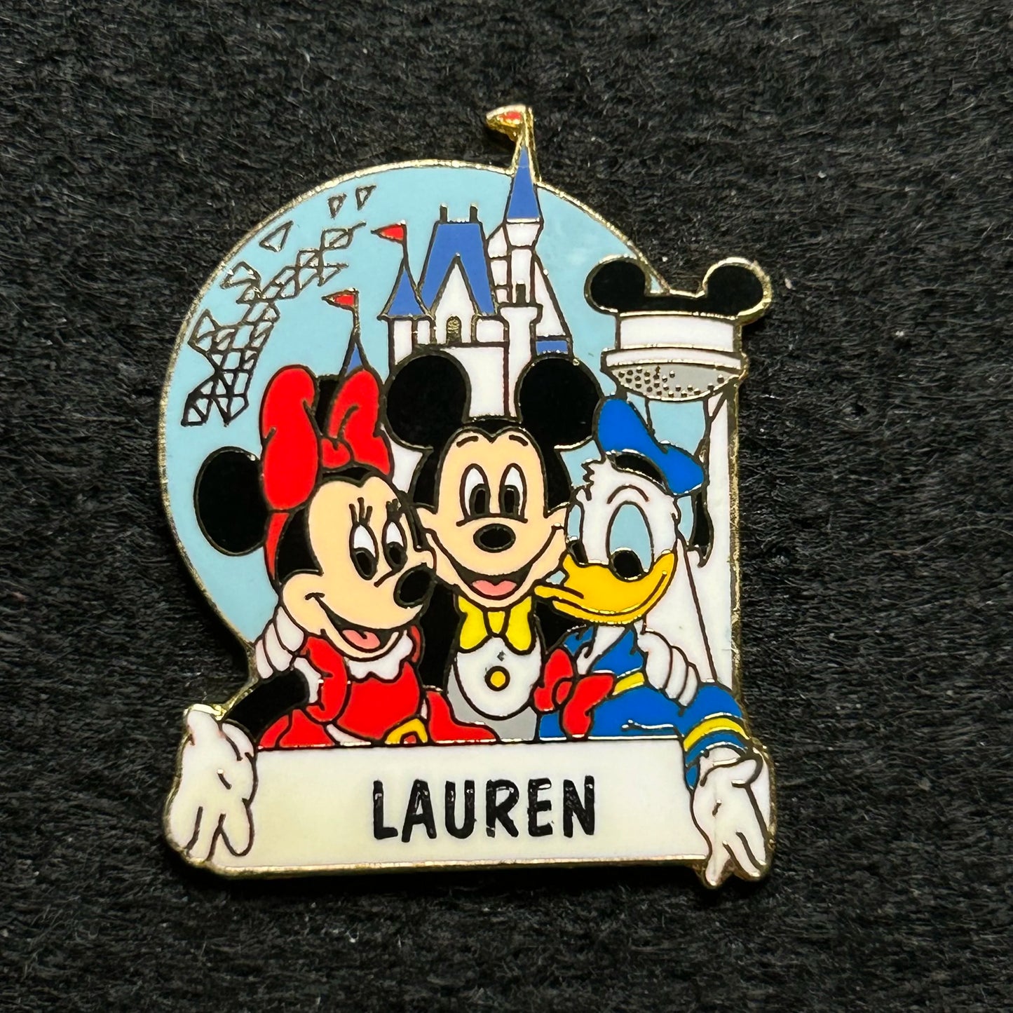 Mickey & Minnie Mouse with Donald - Personalized LAUREN - Disney Pin