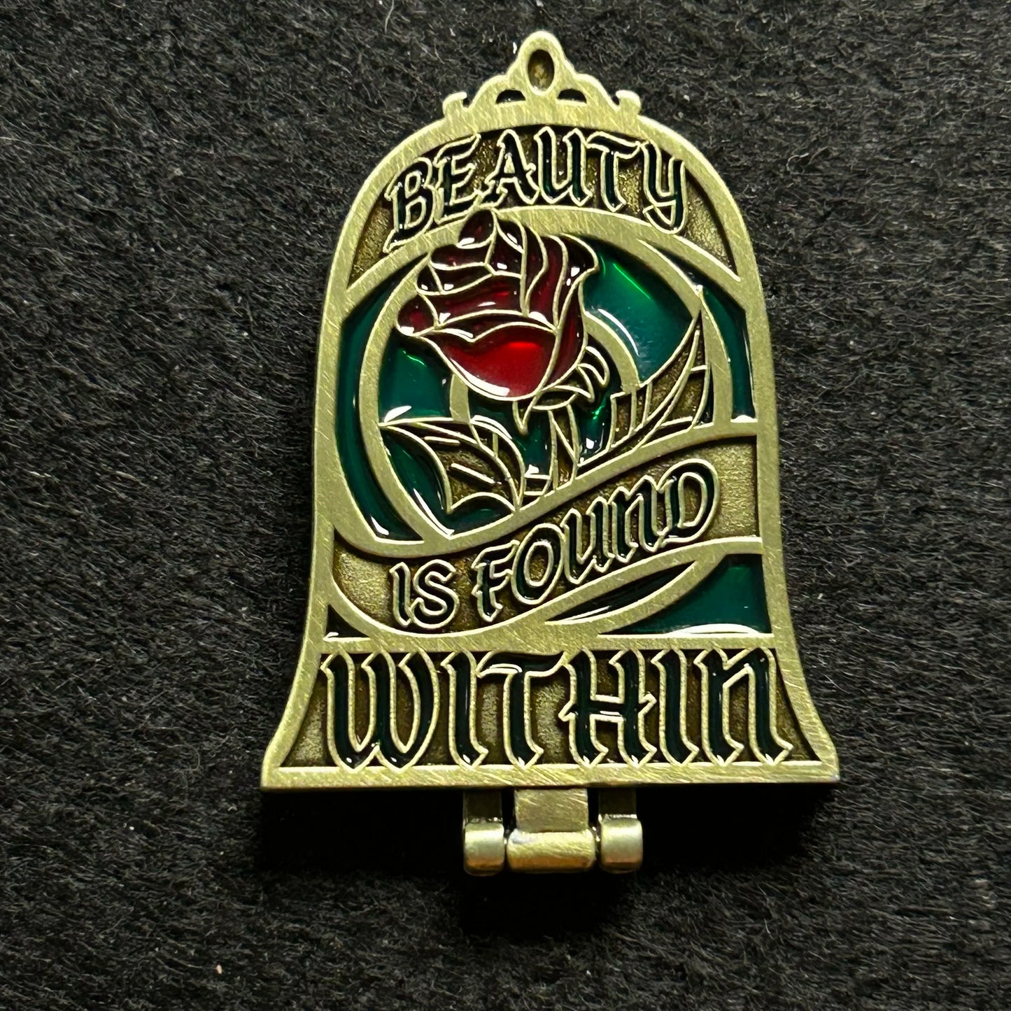 2016 - Stained Glass Mirror - Hinge - Beauty And The Beast - Disney Pin