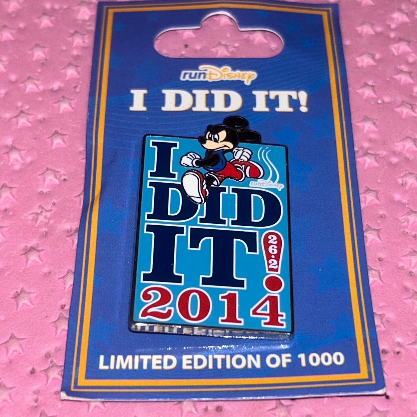 2014 - Mickey Mouse - Run Disney - I Did It! - 26.2 Miles - LE 1,000 - Pin