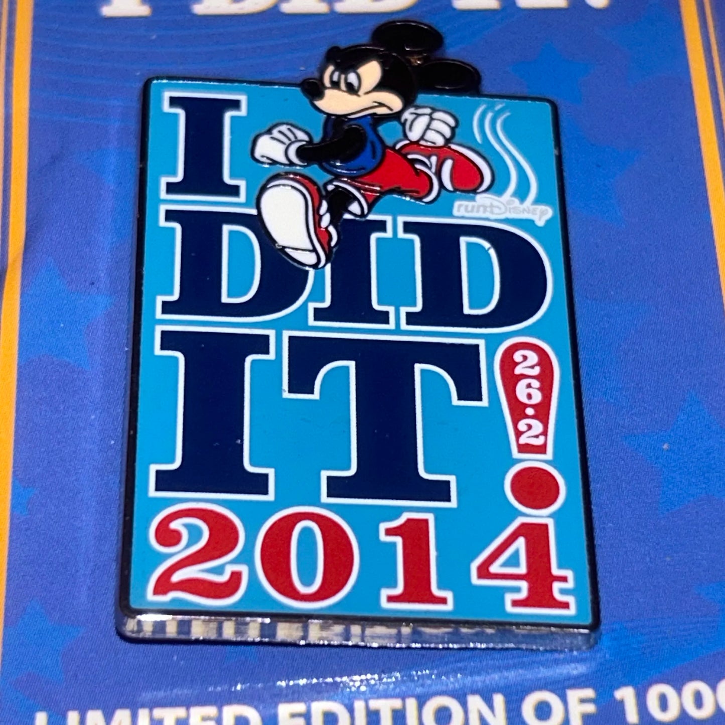 2014 - Mickey Mouse - Run Disney - I Did It! - 26.2 Miles - LE 1,000 - Pin
