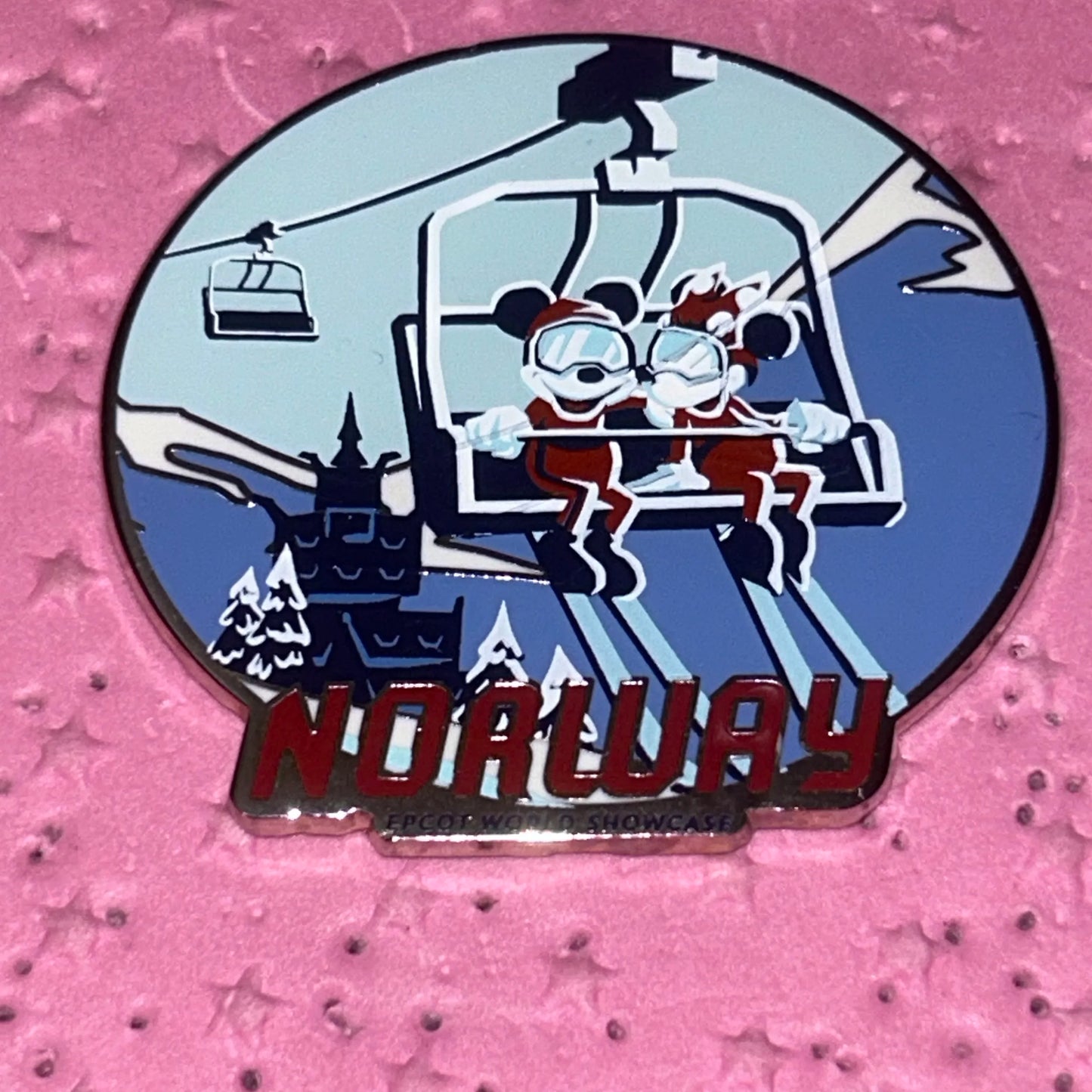 2020 - EPCOT - World Showcase - Norway - Ski Lift - Mickey and Minnie - Pin