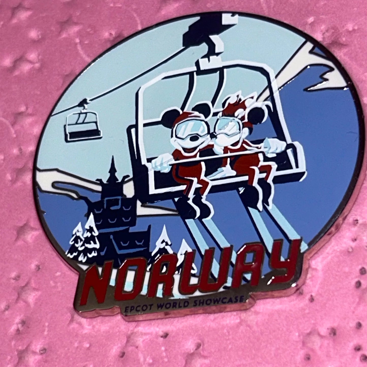 2020 - EPCOT - World Showcase - Norway - Ski Lift - Mickey and Minnie - Pin