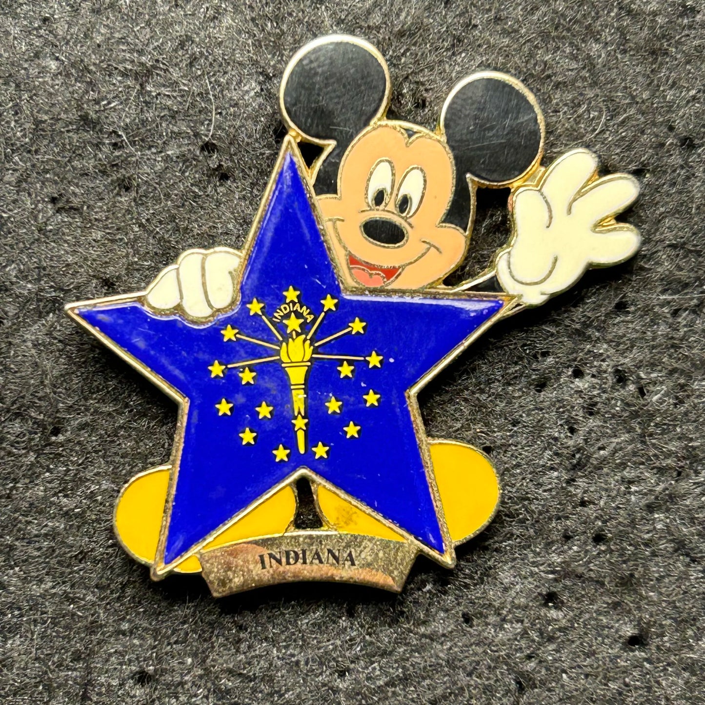 2001 - Mickey Mouse - Indiana - State Star - Disney Store - Disney Pin