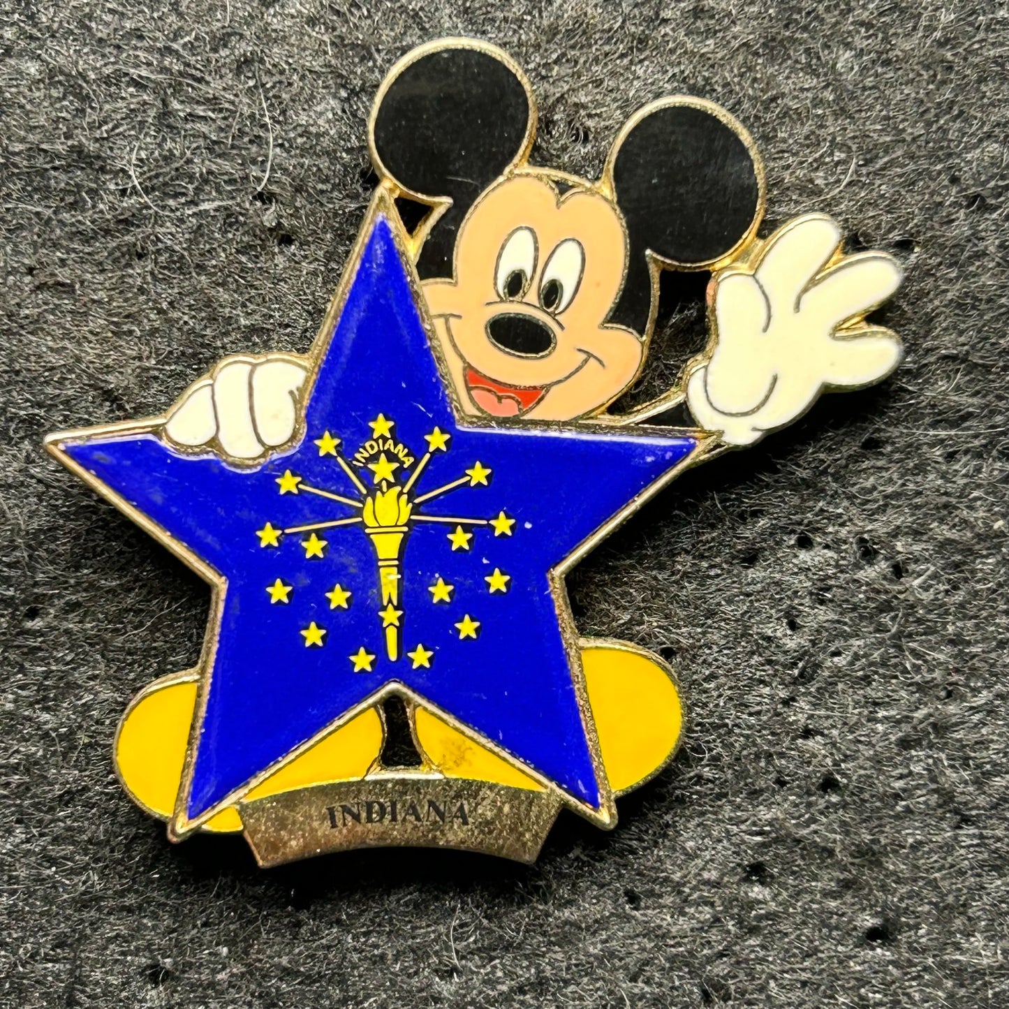 2001 - Mickey Mouse - Indiana - State Star - Disney Store - Disney Pin