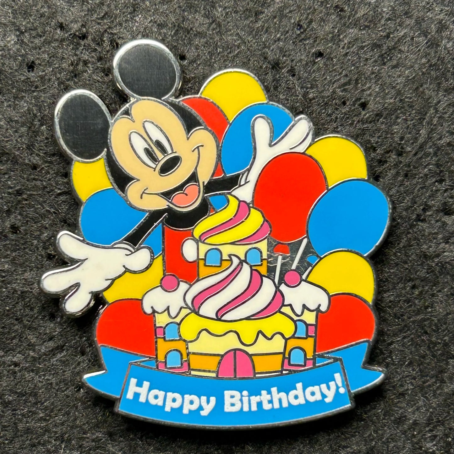 2024 - Mickey Mouse - Happy Birthday - Balloons and Cake - Disney Pin