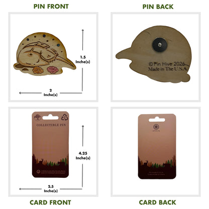 Horseshoe Crab - Wooden Pin & Magnet
