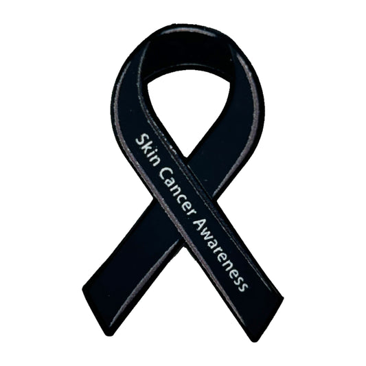 Skin Cancer Awareness Ribbon Pin With Magnet
