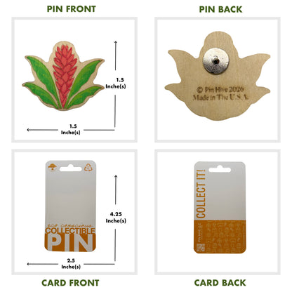 Ginger Plant - Wooden Pin & Magnet