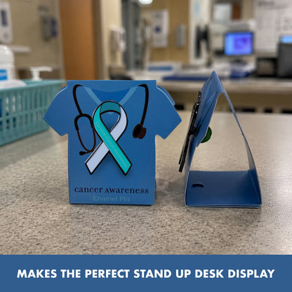 Cervical Cancer Awareness Ribbon Pin With Magnet