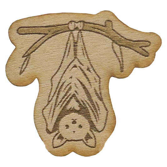 Bat on Branch - Wooden Pin & Magnet