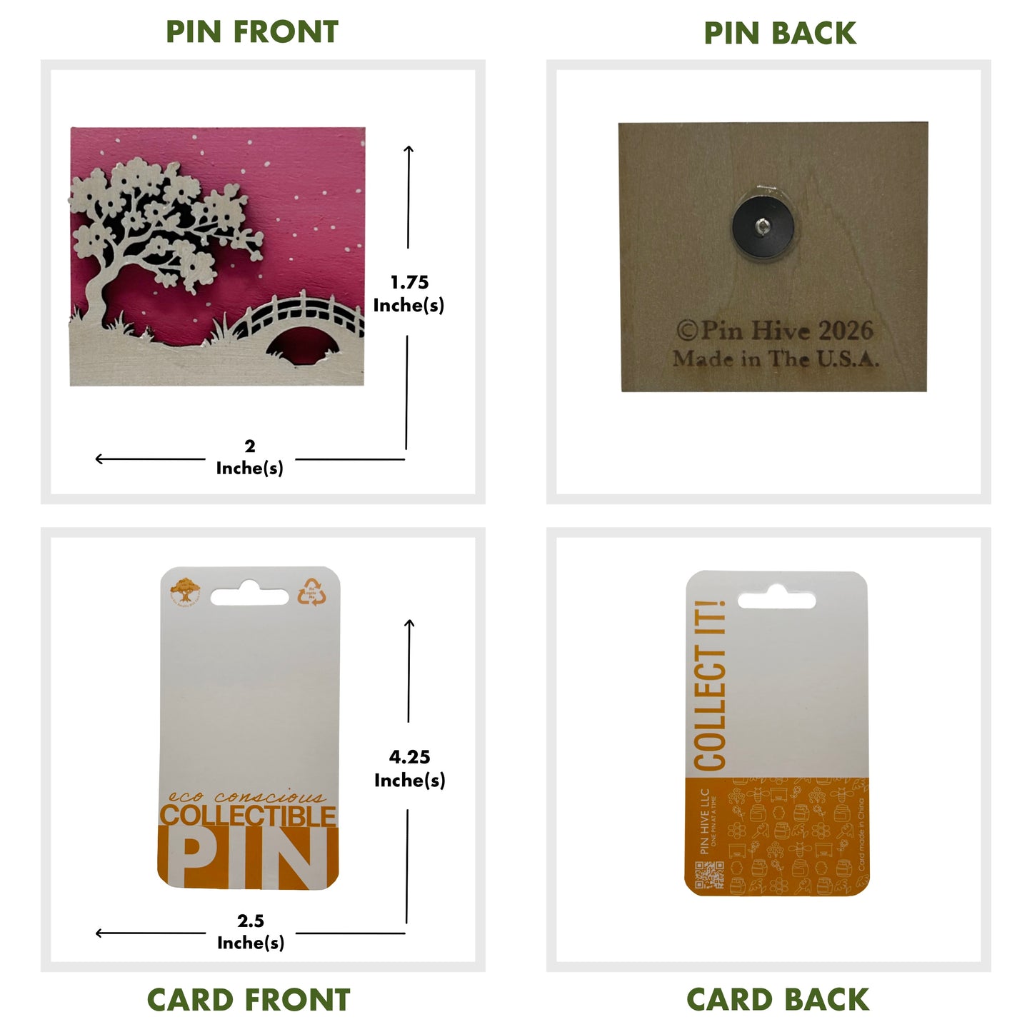 Cherry Blossom Tree - Wooden Pin & Magnet