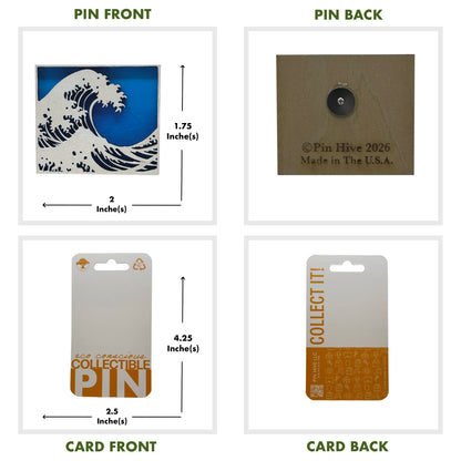 Kanagawa Wave - Wooden Pin & Magnet