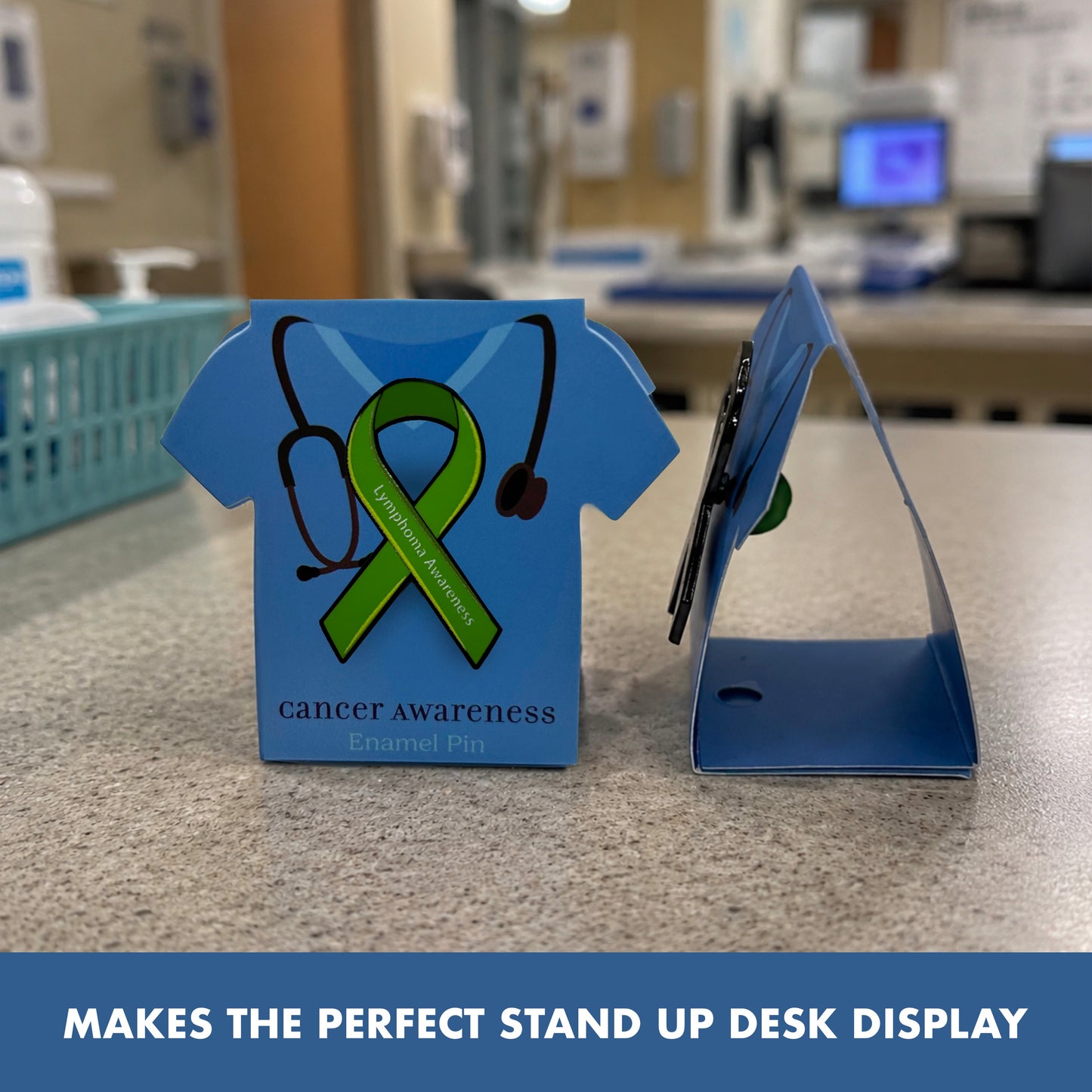 Lymphoma Awareness Ribbon Pin With Magnet