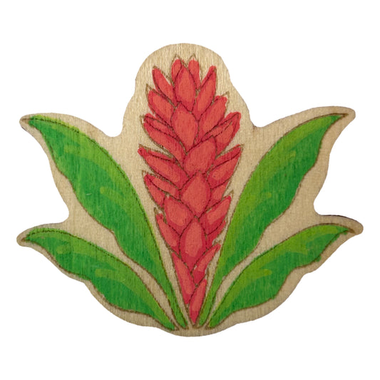 Ginger Plant - Wooden Pin & Magnet