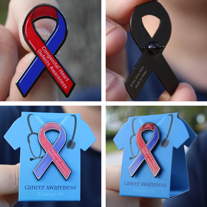 Congenital Heart Defects Awareness Ribbon Pin With Magnet