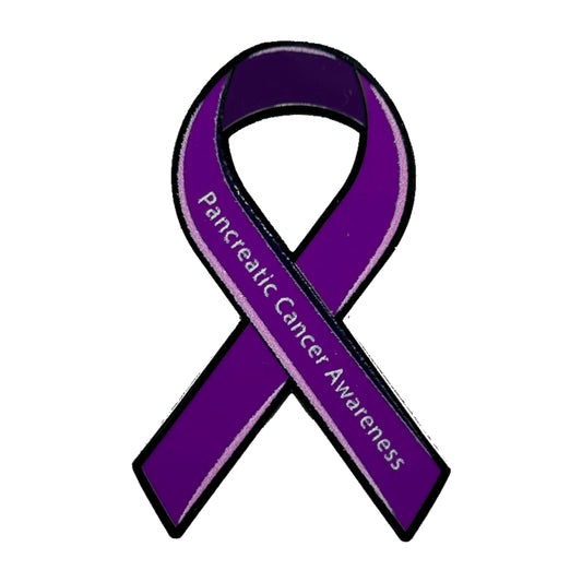 Pancreatic Cancer Awareness Ribbon Pin With Magnet