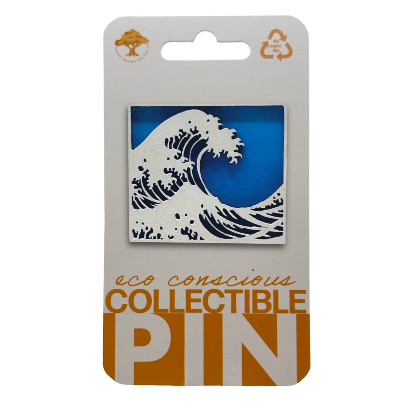 Kanagawa Wave - Wooden Pin & Magnet