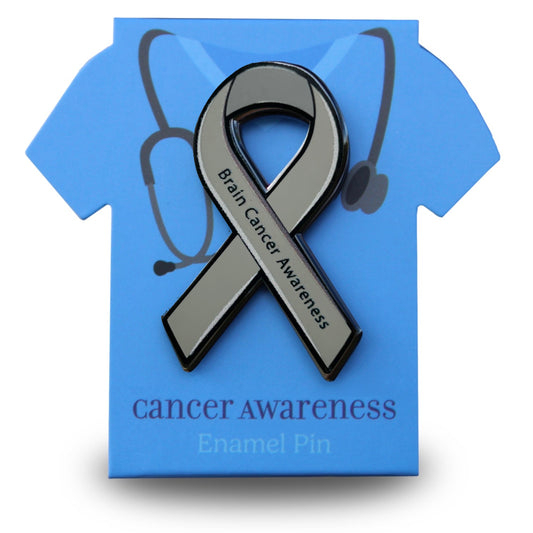 Brain Cancer Awareness Ribbon Pin With Magnet