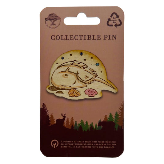 Horseshoe Crab - Wooden Pin & Magnet