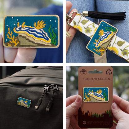 Anna's Magnificent Sea Slug - Wooden Pin & Magnet