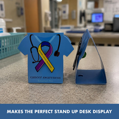 Bladder Cancer Awareness Ribbon - Lapel Pin With Magnet