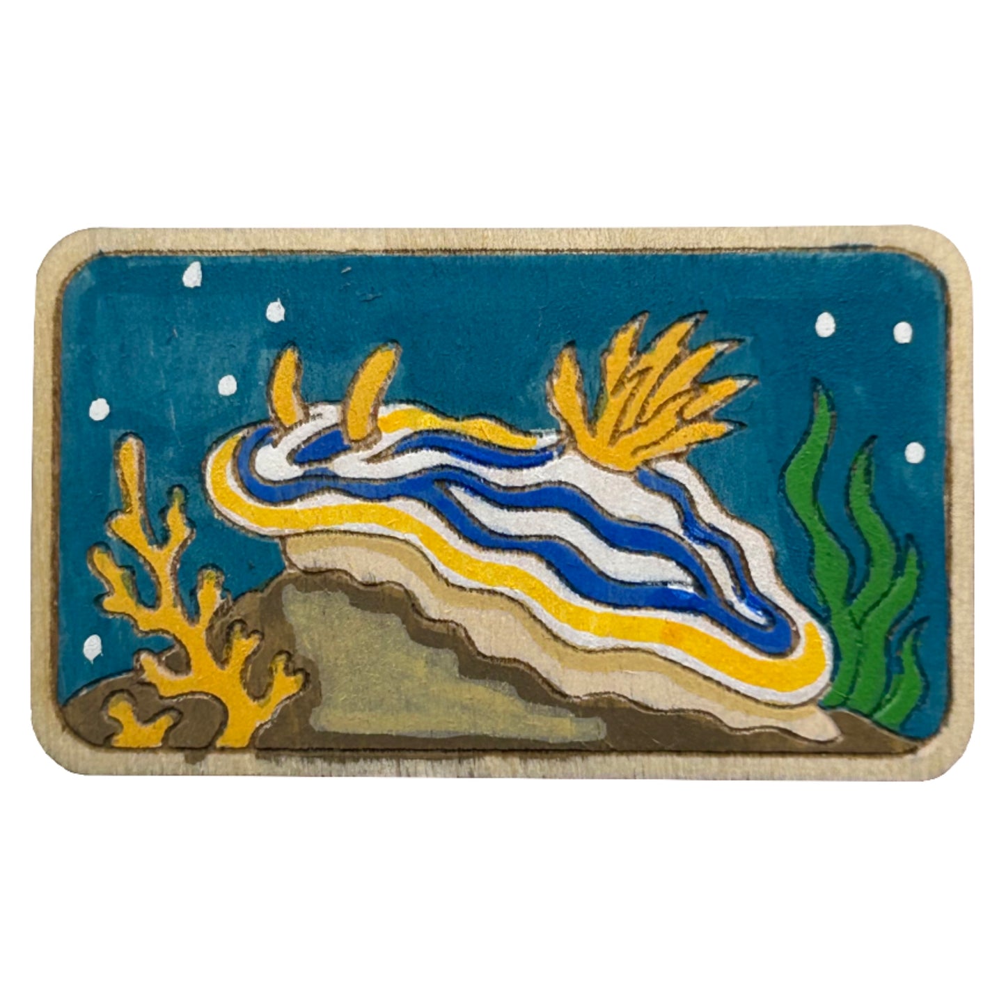 Anna's Magnificent Sea Slug - Wooden Pin & Magnet