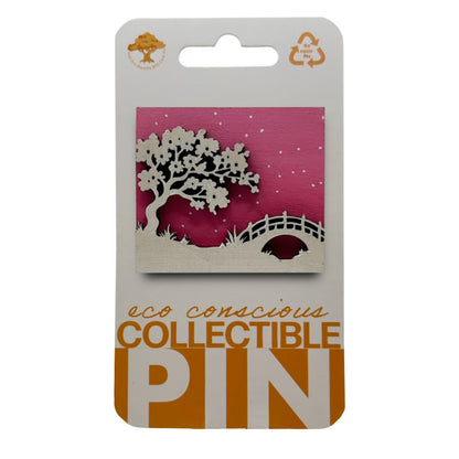 Cherry Blossom Tree - Wooden Pin & Magnet