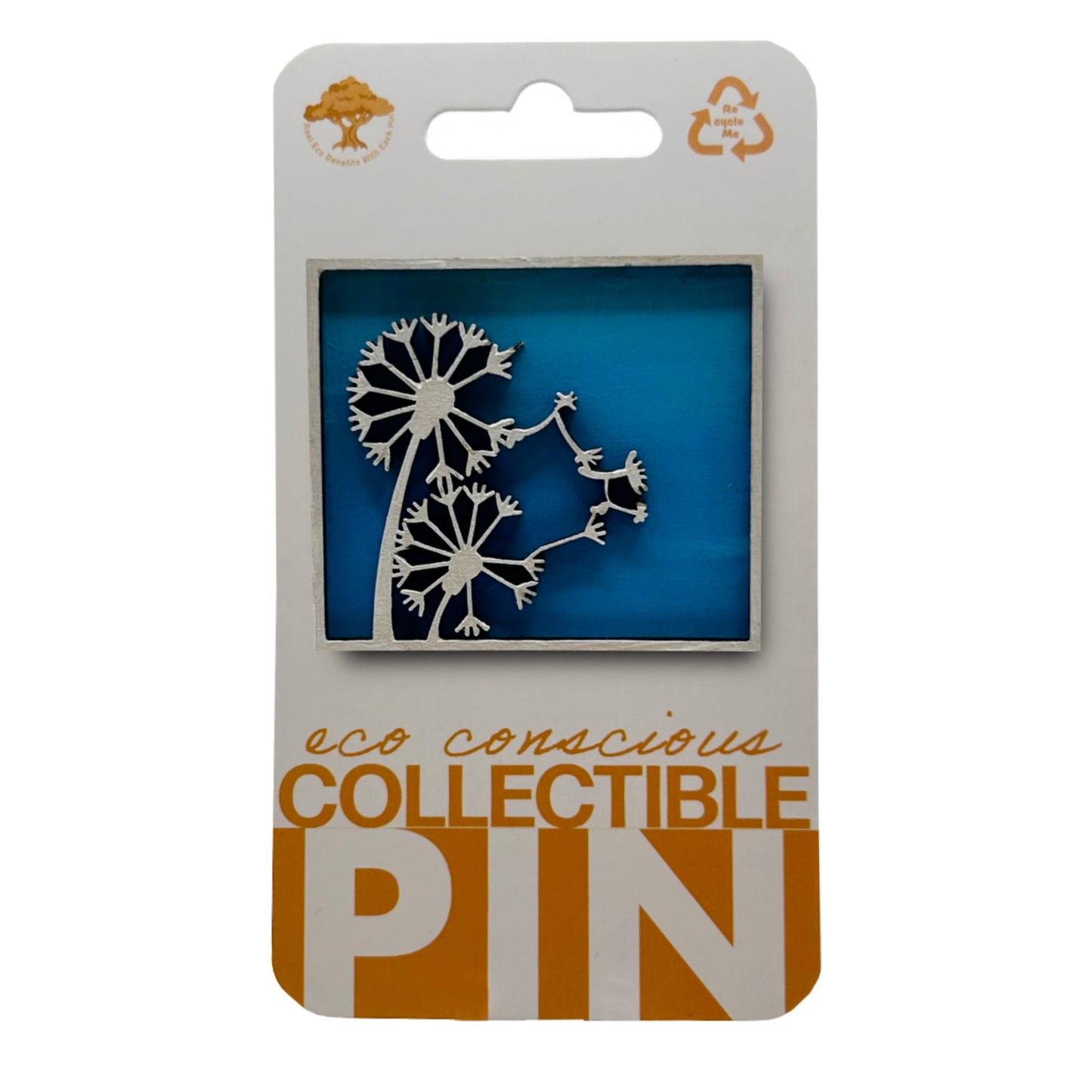 Dandelions Blowing in Wind - Wooden Pin & Magnet