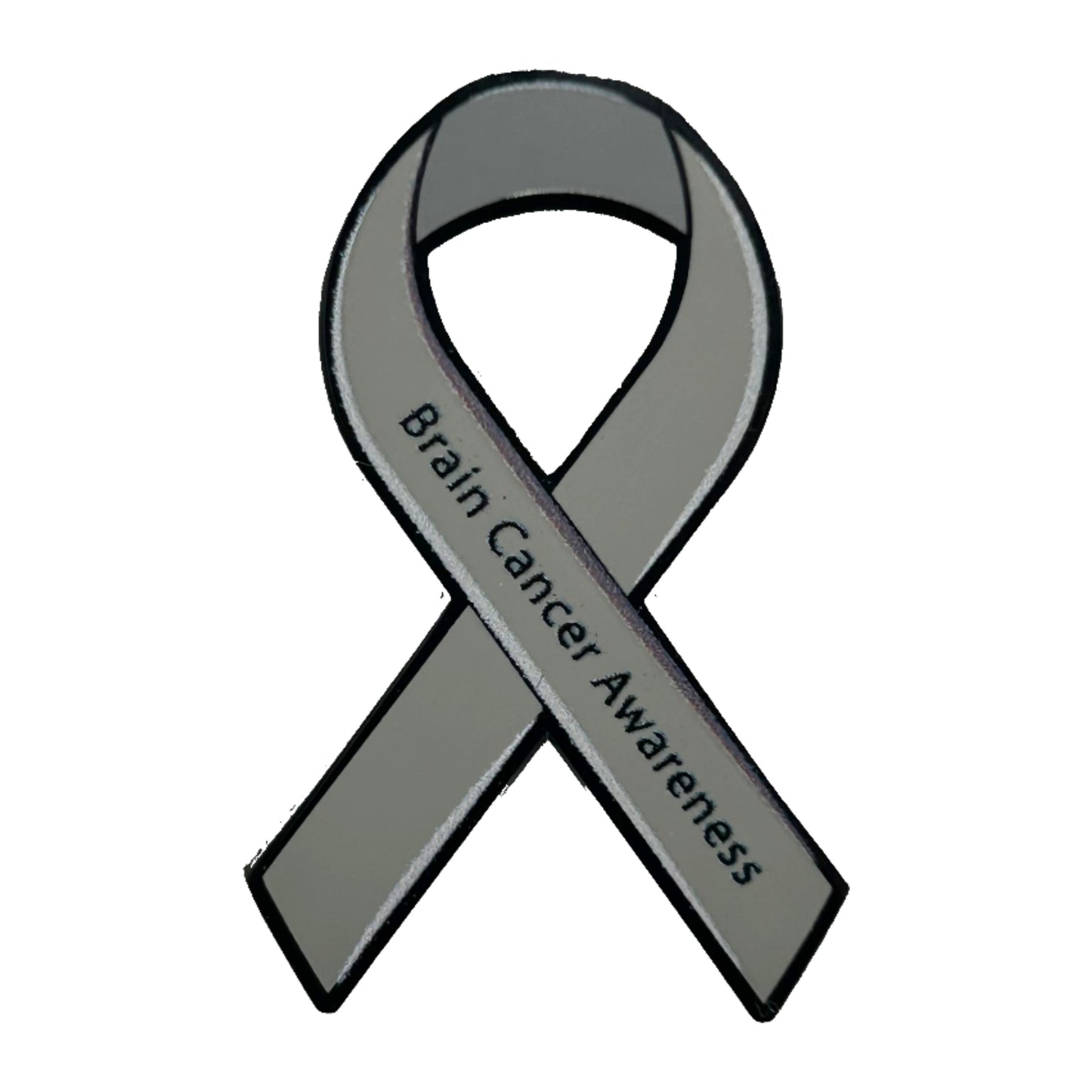 Brain Cancer Awareness Ribbon - Lapel Pin With Magnet