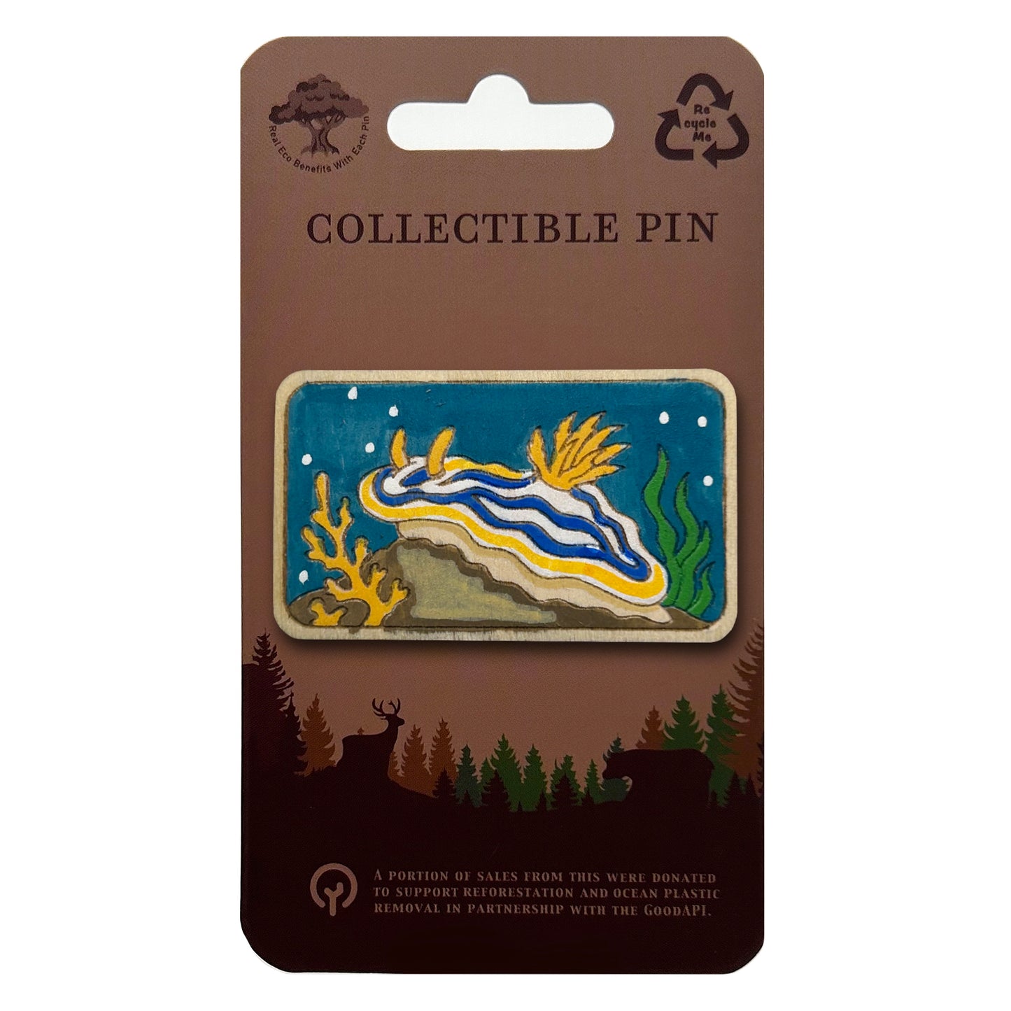 Anna's Magnificent Sea Slug - Wooden Pin & Magnet