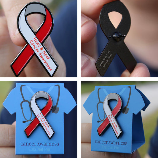 Head & Neck Cancer Awareness Ribbon Pin With Magnet